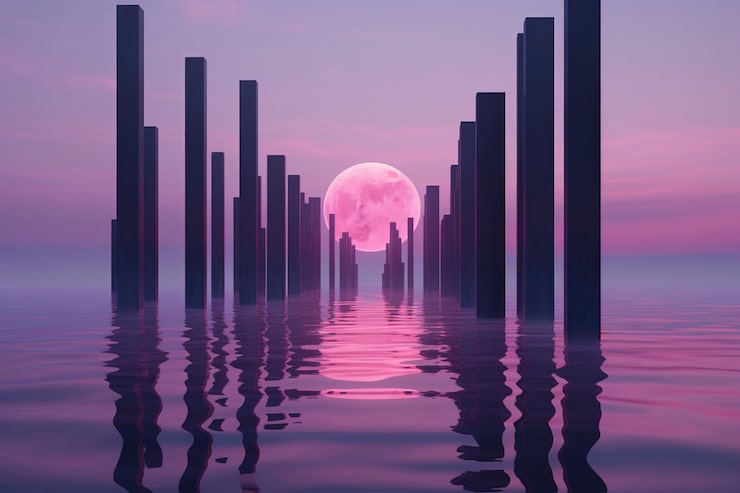 Futuristische digitale Landschaft